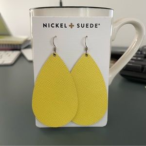 Nickel & Suede Leather Earrings